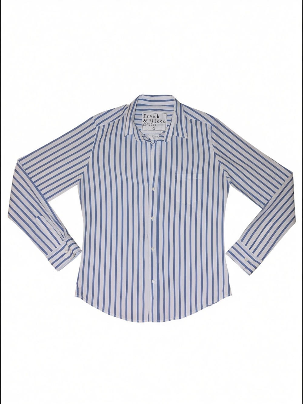 Frank & Eileen Barry Tailor Button-Up Shirt Medium Italian Featherweight Poplin